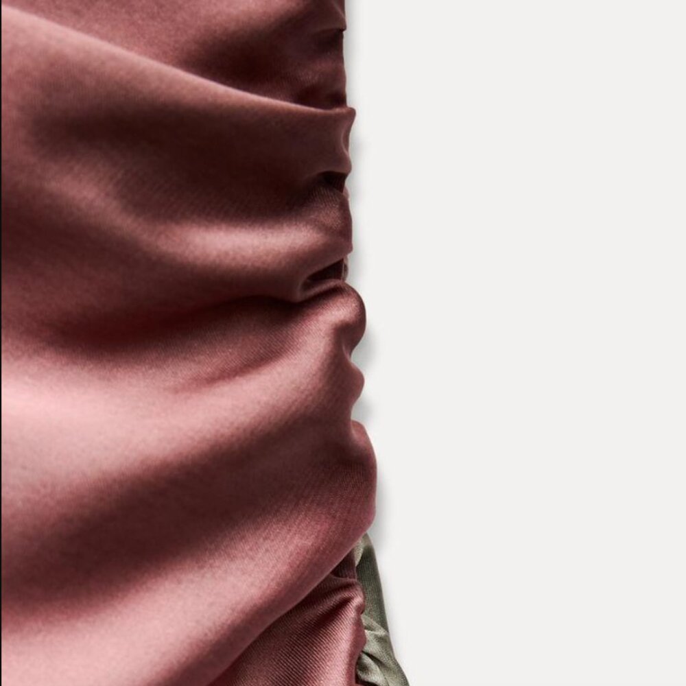 Zara Burgundy and Teal Gradient Midi Dress - Picture 5 of 11